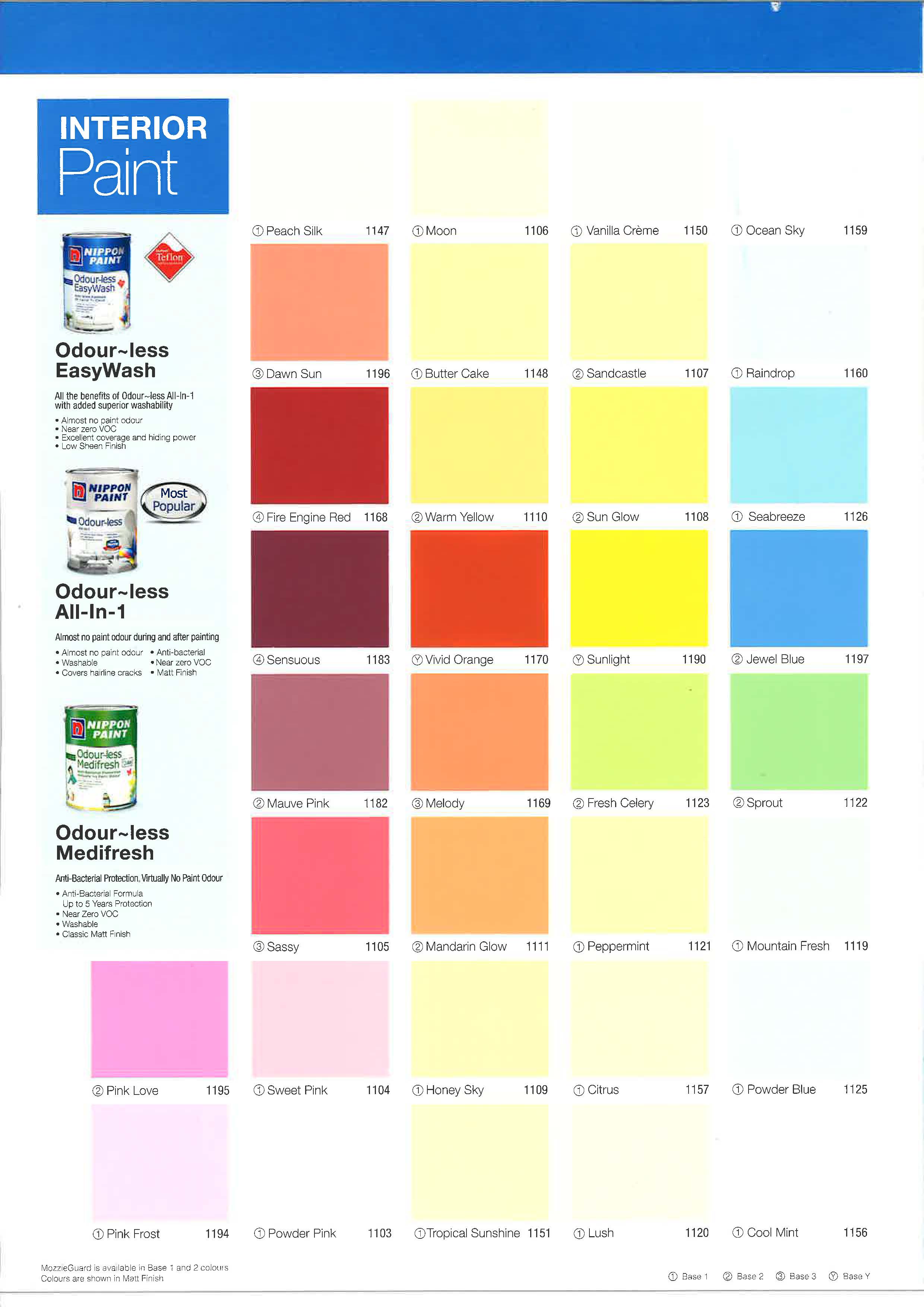 Paint Colour Chart With Names