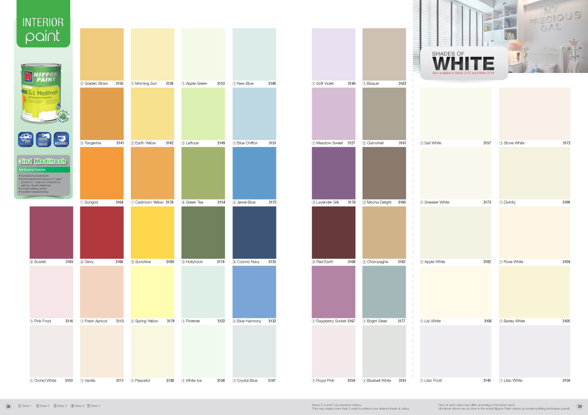  Nippon  Paint  3 in 1 Medifresh Colour  Chart  Nippon  Paint  