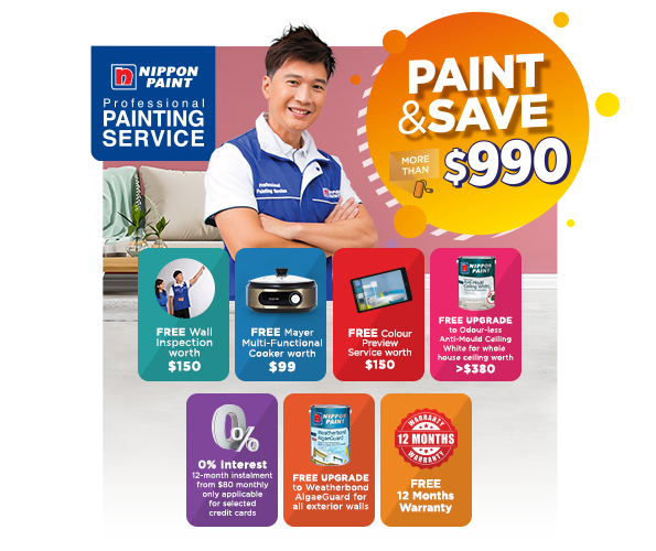 Save MORE than $990 when you engage our Professional Painting Service