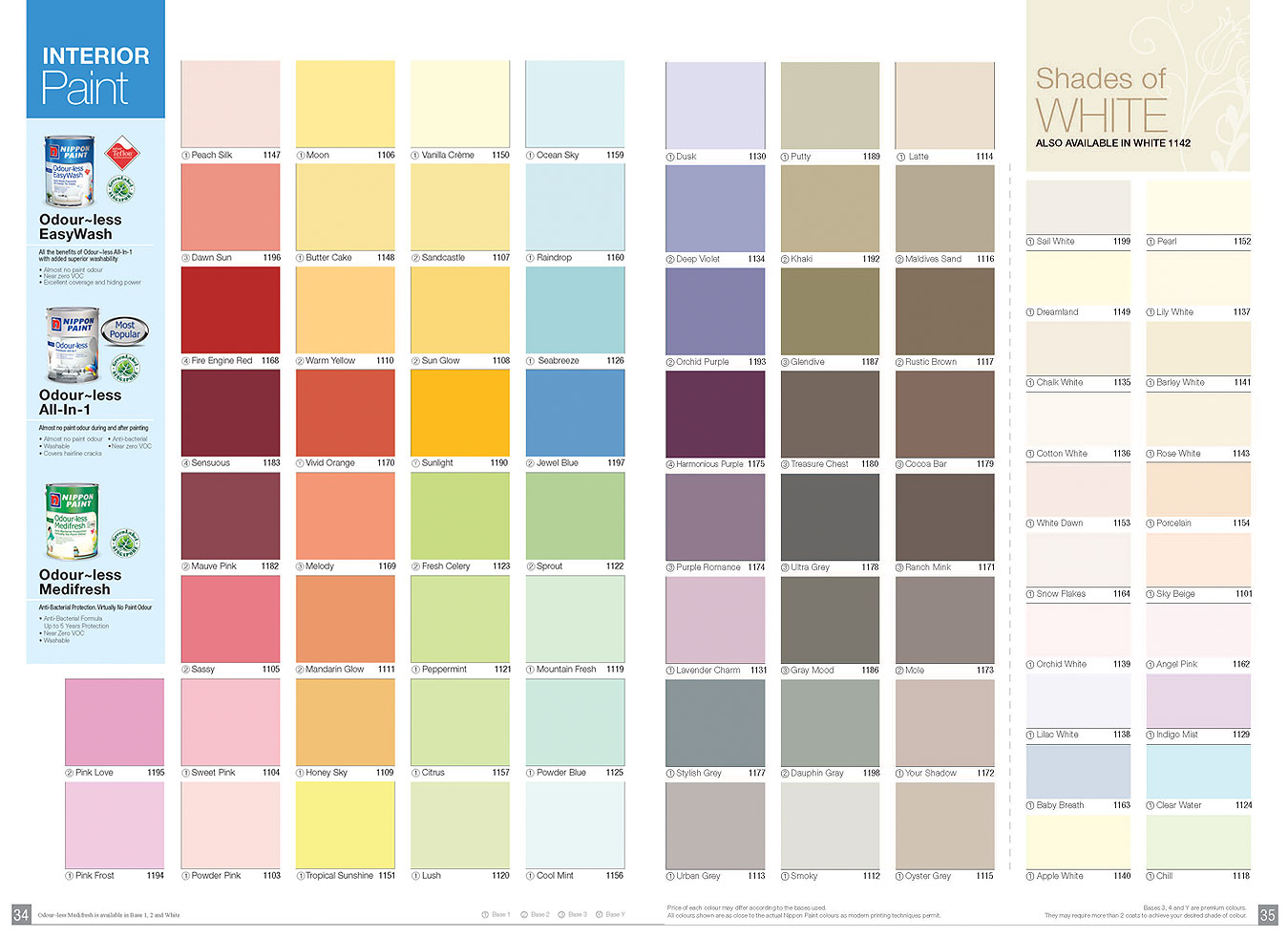 Nippon Emulsion Paint Colour Chart
