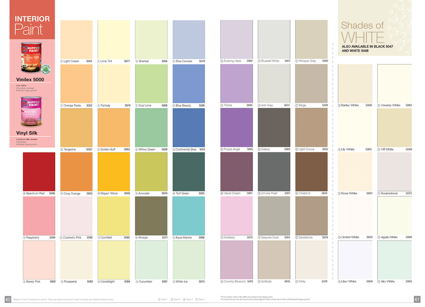 Emulsion Paint Colour Charts