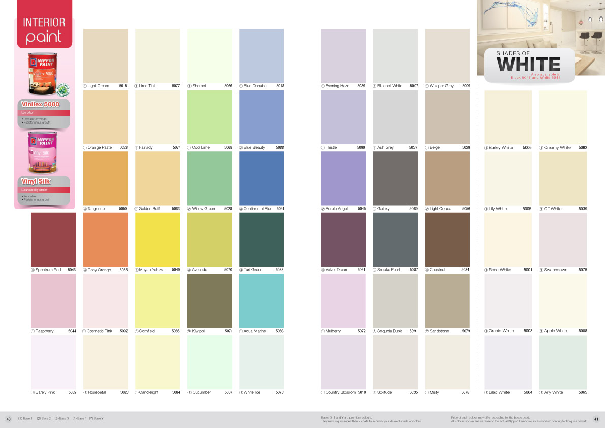  Nippon  Paint  Vinyl Silk Colour  Chart  Nippon  Paint  