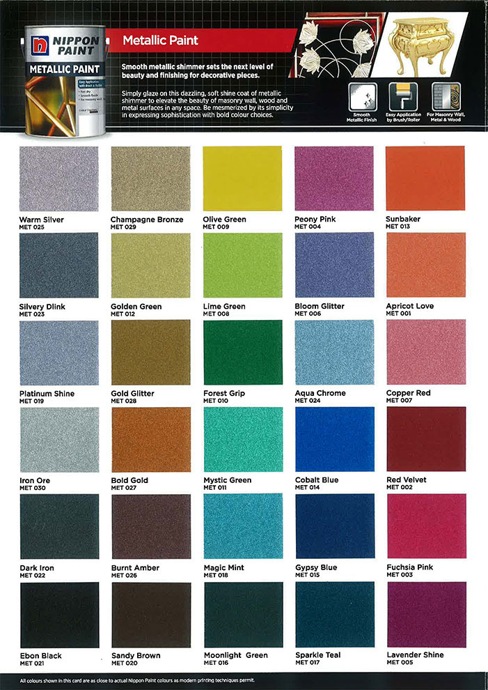 Breakthrough Paint Color Chart